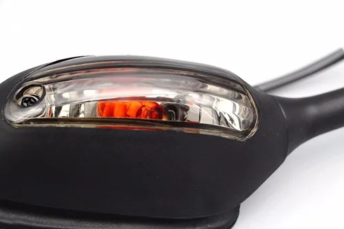 Vista 5 de MZS Espejos de señal de giro para motocicleta con luz integrada vista trasera lateral negro compatible con GSXR600 GSXR750 GSXR 600 750 06-18