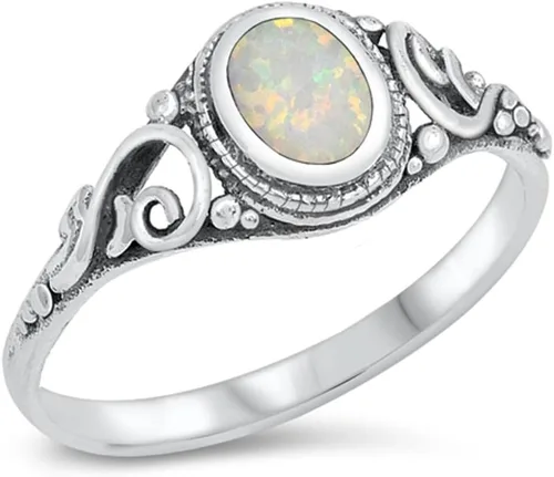 Vista 7 de Anillo de plata esterlina, elija su color Turquesa simulada