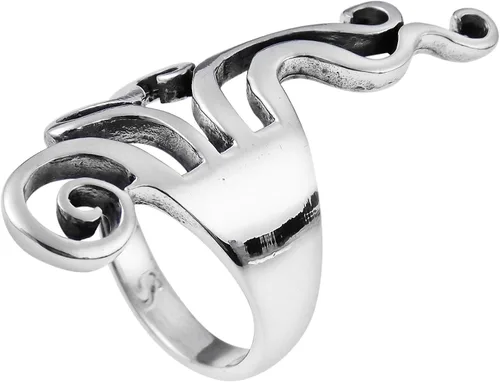 Vista 3 de Anillo de plata de ley 925 de AeraVida único contemporáneo