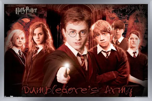 Vista 11 de Harry Potter y la orden del fénix - Póster de pared grupal, 22.4 pulgadas de largo x 14.7 pulgadas, versión enmarcada en madera de granero