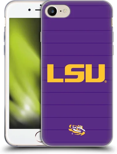 Vista 232 de Head Case Designs Funda de gel suave con licencia oficial de la Universidad Estatal de Louisiana LSU Camou compatible con Apple iPhone 7 Plus/iPhone