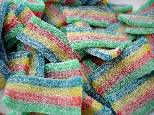 Vista 9 de Smarty Stop - Cintas de gomita de caramelo agrio de todos los sabores (mora azul, 1 libra (Blazpberry))