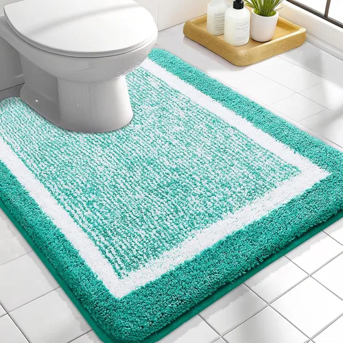 Vista 78 de OLANLY Alfombras de baño 24x16, tapetes de baño extra suaves y absorbentes de microfibra, antideslizantes, lavables a máquina, secan rápido