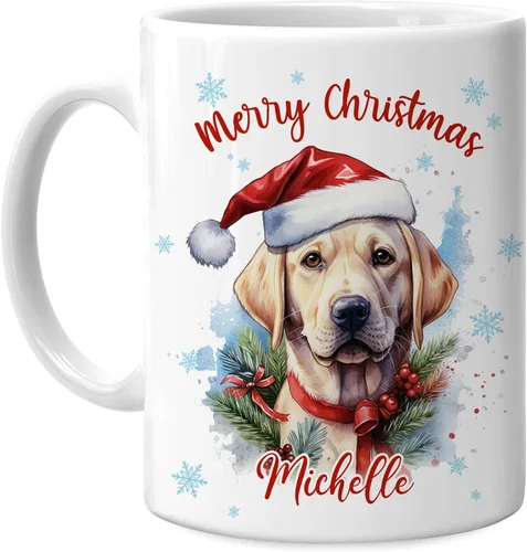 Vista 16 de Hyturtle Regalos personalizados para amantes de los osos – Taza de café de cerámica con nombre personalizado de oso con sombrero de Papá Noel