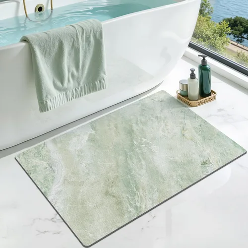 Vista 20 de LUMI Tapetes de baño ultra delgados, superabsorbentes, de secado rápido, antideslizantes, para debajo de la puerta, bañera, lavabo y ducha, 17 x 30