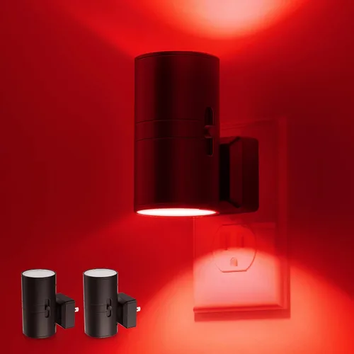 Vista 9 de L LOHAS LED Luz nocturna enchufable, luces nocturnas modernas enchufables a la pared, sensor de atardecer a amanecer, blanco suave 3000K, brillo