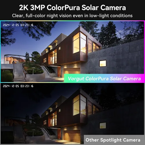 Vista 3 de Cámaras de seguridad solares inalámbricas para exteriores con monitor de 10 pulgadas, sistema de cámara solar 2K de 4 piezas, PTZ de 360°, visión