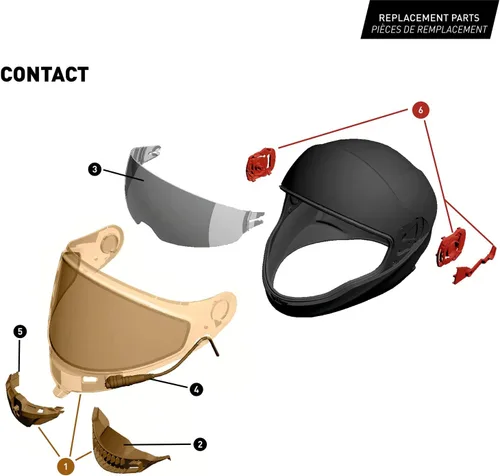 Vista 7 de CKX Casco integral Contact con doble escudo eléctrico sólido