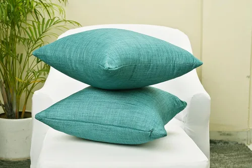 Vista 6 de Juego de 2 almohadas decorativas para sofá cama, almohadas decorativas de sala de estar, almohadas rústicas, fundas de almohada sólidas de seda