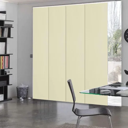 Vista 2 de LETAU - Persianas corredizas 100% opacas con riel, hechas verticalmente para ventanas grandes, puertas corredizas, espacios abiertos y divisores