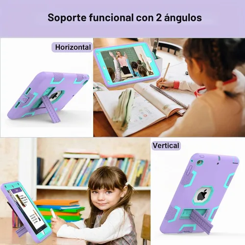 Vista 3 de CCMAO Funda para iPad mini 5 2019, iPad mini 4 2015, funda protectora híbrida resistente a prueba de golpes para iPad mini 5ª/4ª generación 7.9