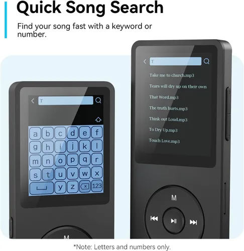Vista 7 de Reproductor MP3 AGPTEK A02 con Bluetooth 5.3, reproductor de música portátil con pantalla de 1.8 pulgadas, bocina, radio FM, grabadora de voz, Negro