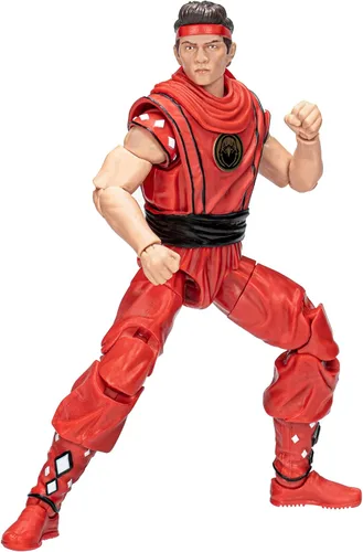 Vista 3 de Hasbro Power Rangers x Cobra Kai Lightning Collection Morphed Miguel Díaz Red Eagle Ranger Figura de 6 pulgadas