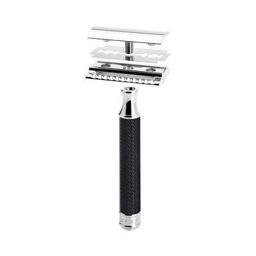 Vista 7 de MÜHLE Maquinilla de afeitar de seguridad tradicional R89 de doble filo (peine cerrado) Perfecta para uso diario Afeitado cerrado y suave