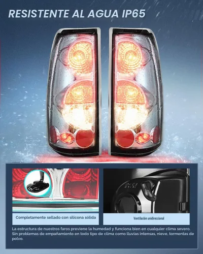 Vista 4 de Conjunto de luz trasera Nilight para Chevy Silverado 1500 2500 1999-2006