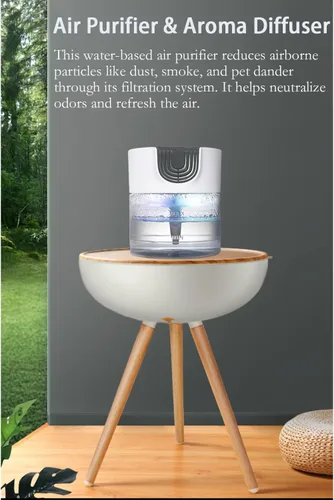 Vista 4 de Office23123 - Purificador de aire de agua para el hogar, humidificador para lavadora de aire, ambientador para humo y olores de mascotas, difusor