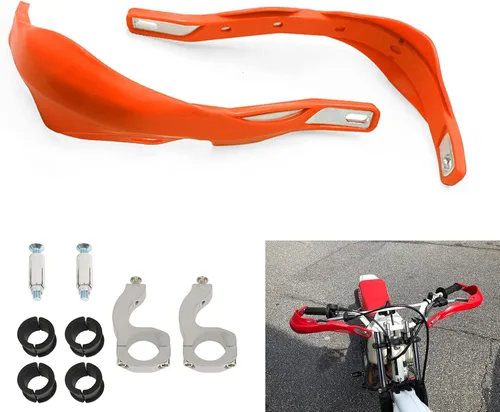 Vista 10 de Protección Universal para Manillar de Motocicletas, Protectores de Manos, Protectores de Parabrisas, Protector Anti-crash para Honda Motocross Verde