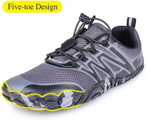 Vista 3 de CIOR Men's Minimalist Barefoot Shoes Trail Running Gym Cross Training Wide Toe Box Non Slip Athletic Sneakers