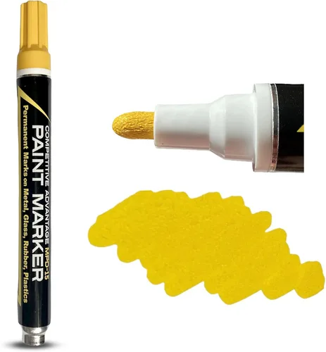 Vista 17 de Marcadores de Pintura Esmaltada Competitive Advantage MPD-15 NEGRO - 1 Paquete Marcas Permanentes en Metal, Vidrio, Goma, Plástico y más