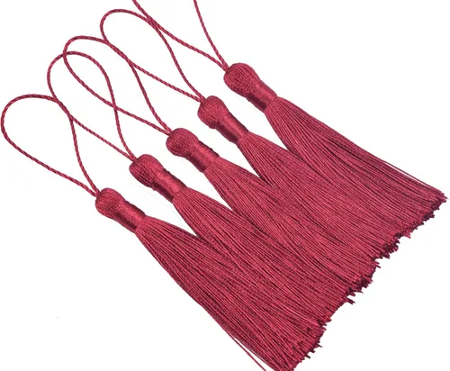 Vista 23 de KONMAY, borlas pequeñas y suaves, con bucles para proyectos de bricolaje, hechas a mano, sedosas, de 3.5 pulgadas, 20
