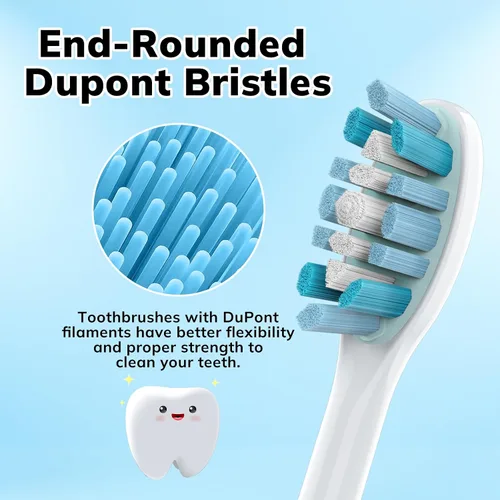 Vista 4 de Cabezales de cepillo de dientes de repuesto para cepillos de dientes Philips Sonicare con clic: paquete de 10 cabezales de cepillo eléctrico