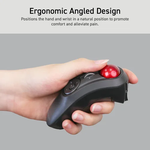 Vista 10 de ELECOM Relacon - Puntero de trackball de mano ergonómico, ratón con pulgar para diestros o zurdos, Bluetooth, 10 botones para TV, presentación