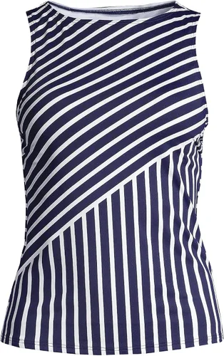 Vista 4 de Lands End Traje de baño con cuello alto UPF 50 modesto tankini para mujer