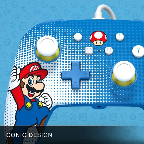 Vista 9 de PowerA Enhanced Wired Controller for Nintendo Switch - Mario Pop Art
