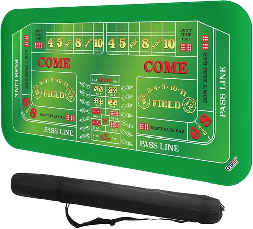 Vista 10 de GSE Games & Sports Expert Casino Texas Hold'em - Tapete de mesa con respaldo de goma antideslizante para fiestas familiares y amigos, noche de casino