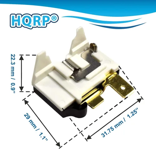 Vista 8 de HQRP Paquete de 2 compresores de 4.7 ohmios y 1 pin PTC Starter/Start Relay y Kit de sobrecarga compatible con mini refrigeradores, refrigeradores