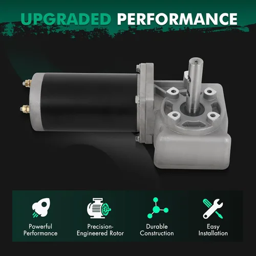 Vista 5 de SCITOO 600W 50:1 1.5HP 12v universal repuesto camión volquete remolque lona motor con cubierta cromada