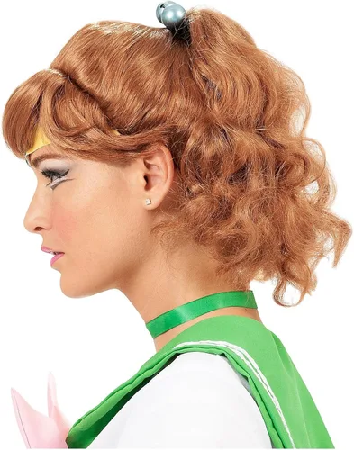 Vista 2 de Sailor Moon Sailor Jupiter Peluca Adulto - Talla única - Marrón, Verde
