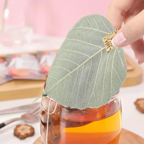 Vista 4 de Accesorios de café Infusor de té en forma de hoja Colador de té Colador de acero inoxidable verde