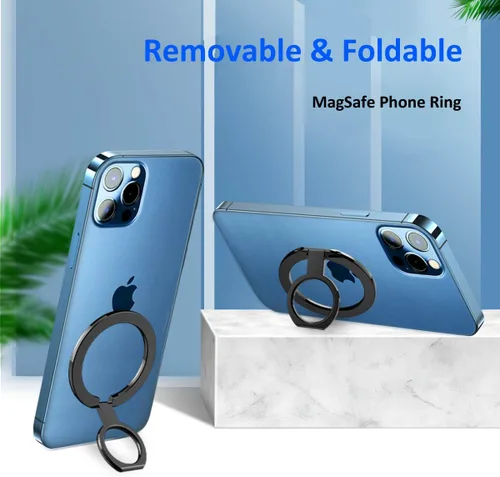 Vista 2 de Soporte magnético para iPhone, rotación de 360°, giro de 180°, compatible con iPhone PRO Max, 15 14 Plus, 15, 14, 13, 12, dispositivos Android