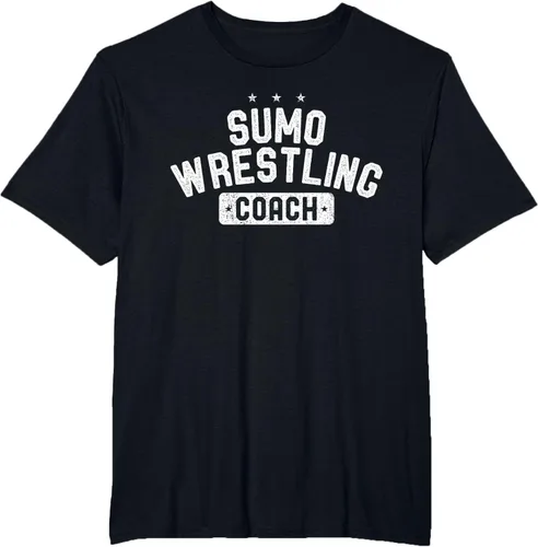 Vista 45 de Camiseta vintage de lucha libre Sumo Entrenador de lucha libre, Negro, S