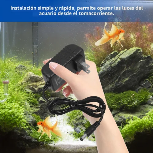 Vista 5 de UEETEK Adaptador de corriente LED AC110-240V DC12V 1A convertidor de fuente de alimentación conmutada para acuario tanque de peces luz