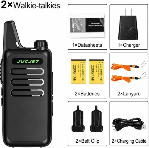 Vista 7 de Walkie Talkies F20 Compact FRS, paquete de 2 radios listos para usar T20-2 piezas