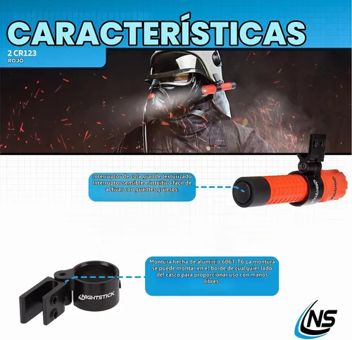 Vista 3 de Nightstick FDL-300R-K01, luz táctica para incendios con soporte de casco multiángulo