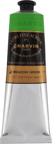 Vista 22 de Charvin Pintura acrílica profesional extrafina – verde absenta, tubo de 2.1 fl oz, pigmentos de triple fresado, resistente a la luz, pinturas