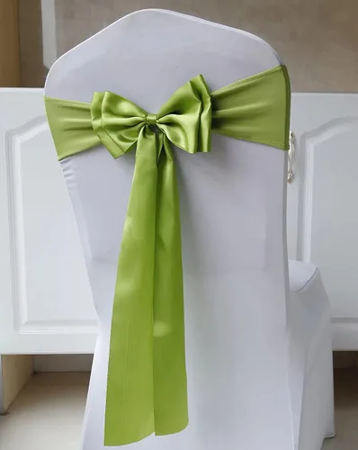 Vista 24 de 6 bandas elásticas para silla, lazos dobles, bandas de elastano para decoración de bodas, fiestas, cumpleaños, banquetes, suministros de Navidad