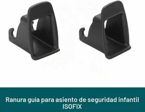 Vista 3 de Shkalacar ISOFIX - Guía de cierre de cinturón de interfaz, 2 piezas de hebilla de interfaz ISOFIX para asiento de automóvil, conector de soporte