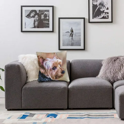 Vista 8 de Fundas de almohada personalizadas para perro Yorkie Yorkie, funda de almohada para perro, 18 x 18 pulgadas, algodón suave, Yorkshire Terrier, fundas