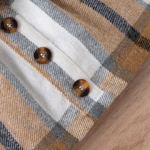 Vista 2 de TBUIALL Ropa de otoño e invierno para niñas pequeñas, para otoño e invierno, estampado de algodón, manga larga, 6 meses