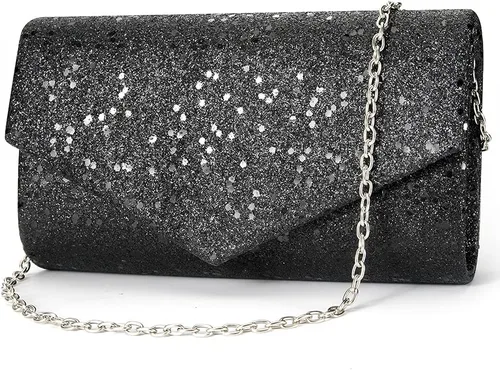Vista 2 de CurvChic Bolso de noche para mujer, bolso de mano con diamantes de imitación, bolso de fiesta para novia y graduación