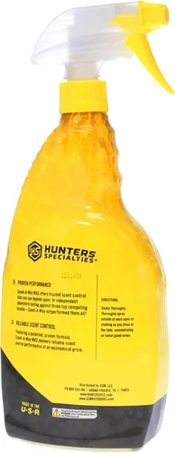 Vista 5 de Hunters Specialties Scent-A-Way MAX Field - Spray inodoro Eliminador de aromas de caza, aroma de cubierta para caza de ciervos