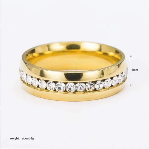 Vista 6 de Juego de anillos de boda de dos anillos, para parejas, de 10 quilates de oro amarillo, relleno de circonia cúbica blanca, para compromiso y boda