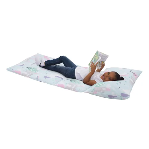 Vista 8 de Everything Kids Tapete para siesta de construcción gris, rojo, amarillo y azul con almohada y manta con almohada y manta