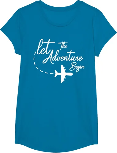 Vista 79 de Let The Adventure Begin - Camiseta inspiradora en modo de viaje en avión, Negro, S