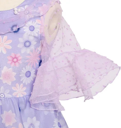 Vista 4 de Mirabel - Vestido de disfraz para niñas, dibujos animados, Halloween, disfraz mágico de cosplay para niñas, vestido de fiesta con bolso, lentes