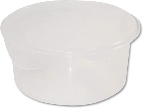 Vista 13 de Rubbermaid Productos comerciales Contenedor redondo de plástico para almacenamiento de alimentos con asa, 4 cuartos de galón, amarillo, rango